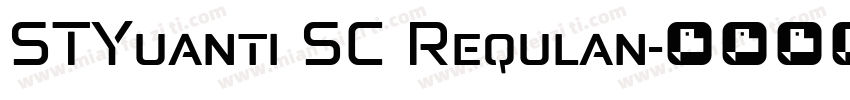 STYuanti SC Requlan字体转换